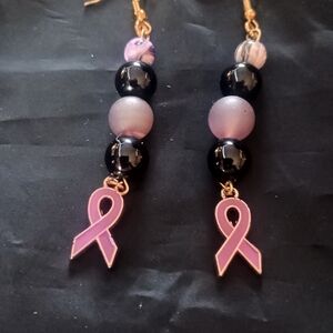 Purple  Dangle Awareness Earrings